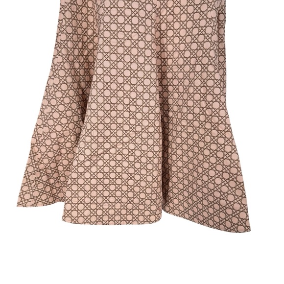 Tuckernuck NEW Petal Cane Brynn Geometric Pink Retro Pleated Midi Skirt Size 6 - Picture 6 of 12